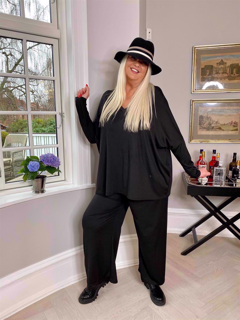 Dolly Pants - Vide bukser med rib